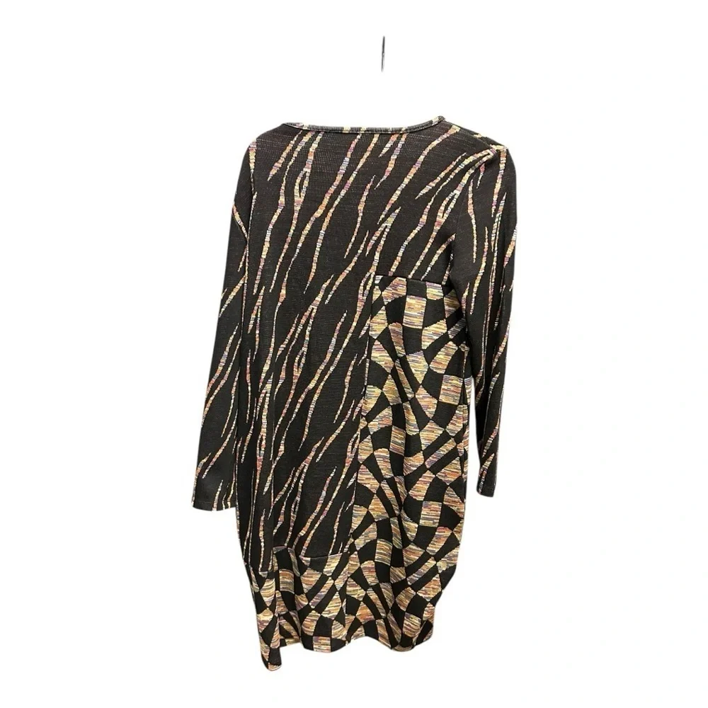 Abstract Print Balloon Hem Shea Dress - Kaleidoscope by Kozan Size S - Picture 2 of 5